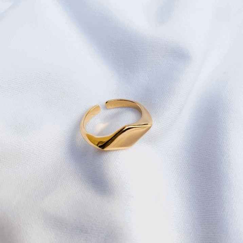Adjustable Navette Ring 18K Gold Plated