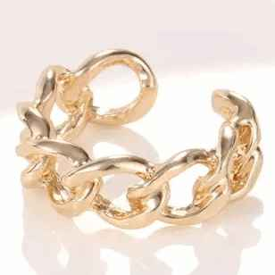 ANEL AJUSTÁVEL CORRENTES BANHADO EM OURO 18K - AN51