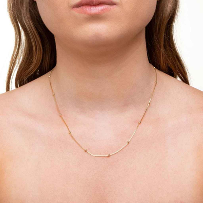 18K Gold Plated Ball Chain Necklace