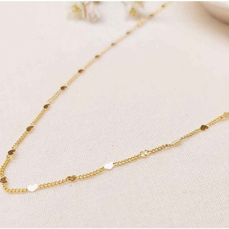 60cm 18K Gold Plated Cuban Link Chain Necklace