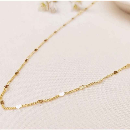 60cm 18K Gold Plated Cuban Link Chain Necklace