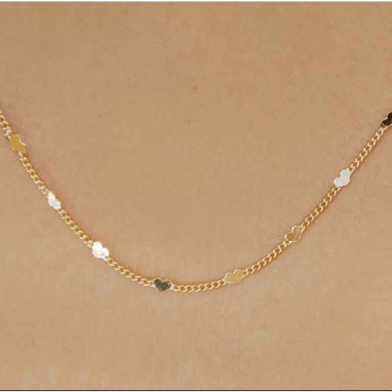 60cm 18K Gold Plated Cuban Link Chain Necklace