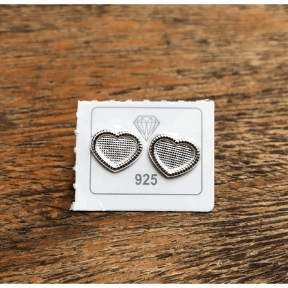 925 Sterling Silver Heart Earrings