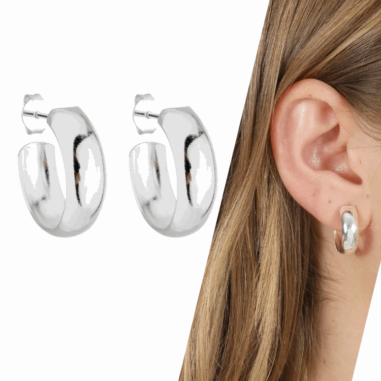 925 Sterling Silver Hoop Earrings
