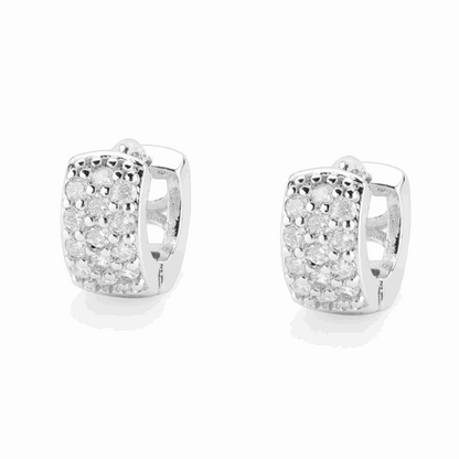 BRINCO ARGOLINHA CRAVEJADA PRATA 925 - BRP030