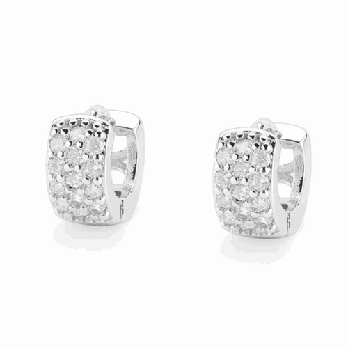 BRINCO ARGOLINHA CRAVEJADA PRATA 925 - BRP030