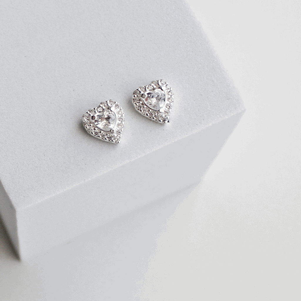 BRINCO CORAÇÃO CRAVEJADO PRATA 925 - BRP040