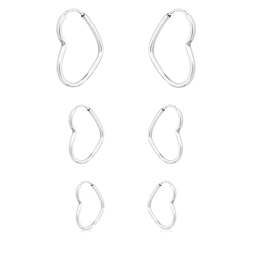 BRINCO TRIO CORAÇÕES PRATA 925 - BRP035