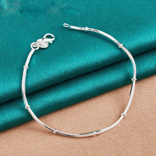 925 Sterling Silver Bead Bracelet