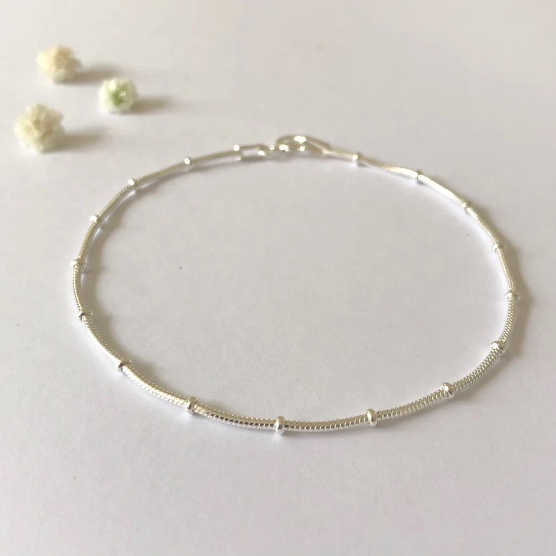 925 Sterling Silver Bead Bracelet