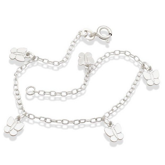 925 Sterling Silver Butterfly Bracelet