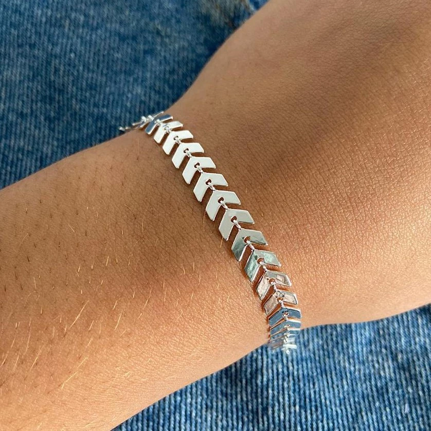 925 Sterling Silver Fish Scale Bracelet