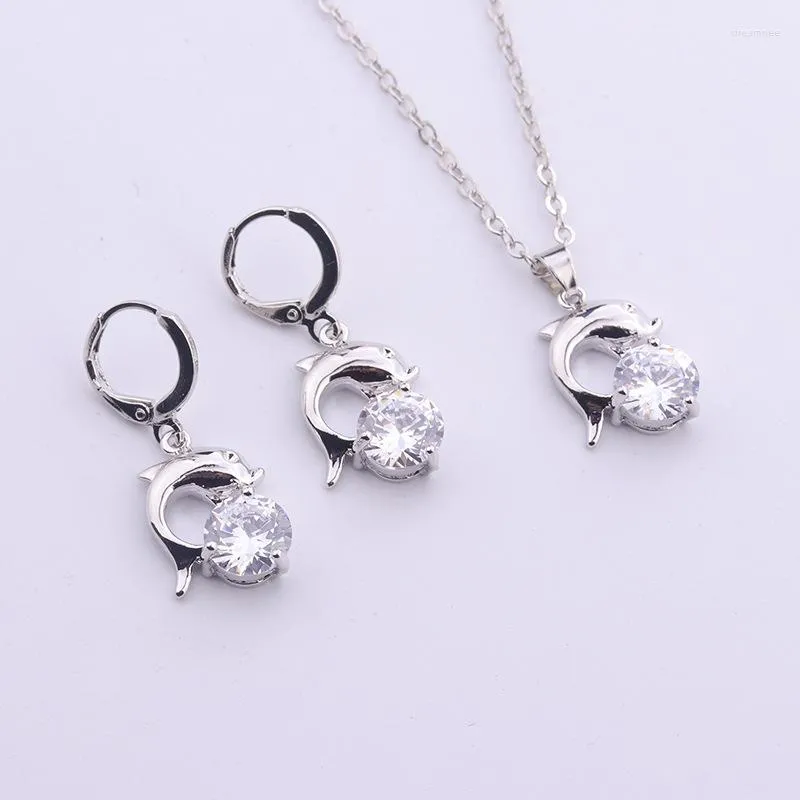 925 Sterling Silver Dolphins Jewellery Set